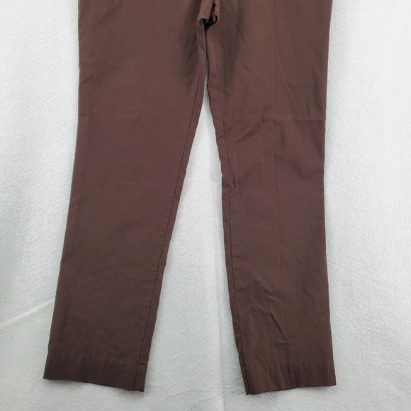 WORTHINGTON INDUSTRIES Pants Women's Canvas Slim Chino Stretch Brown 8 - Picture 3 of 12